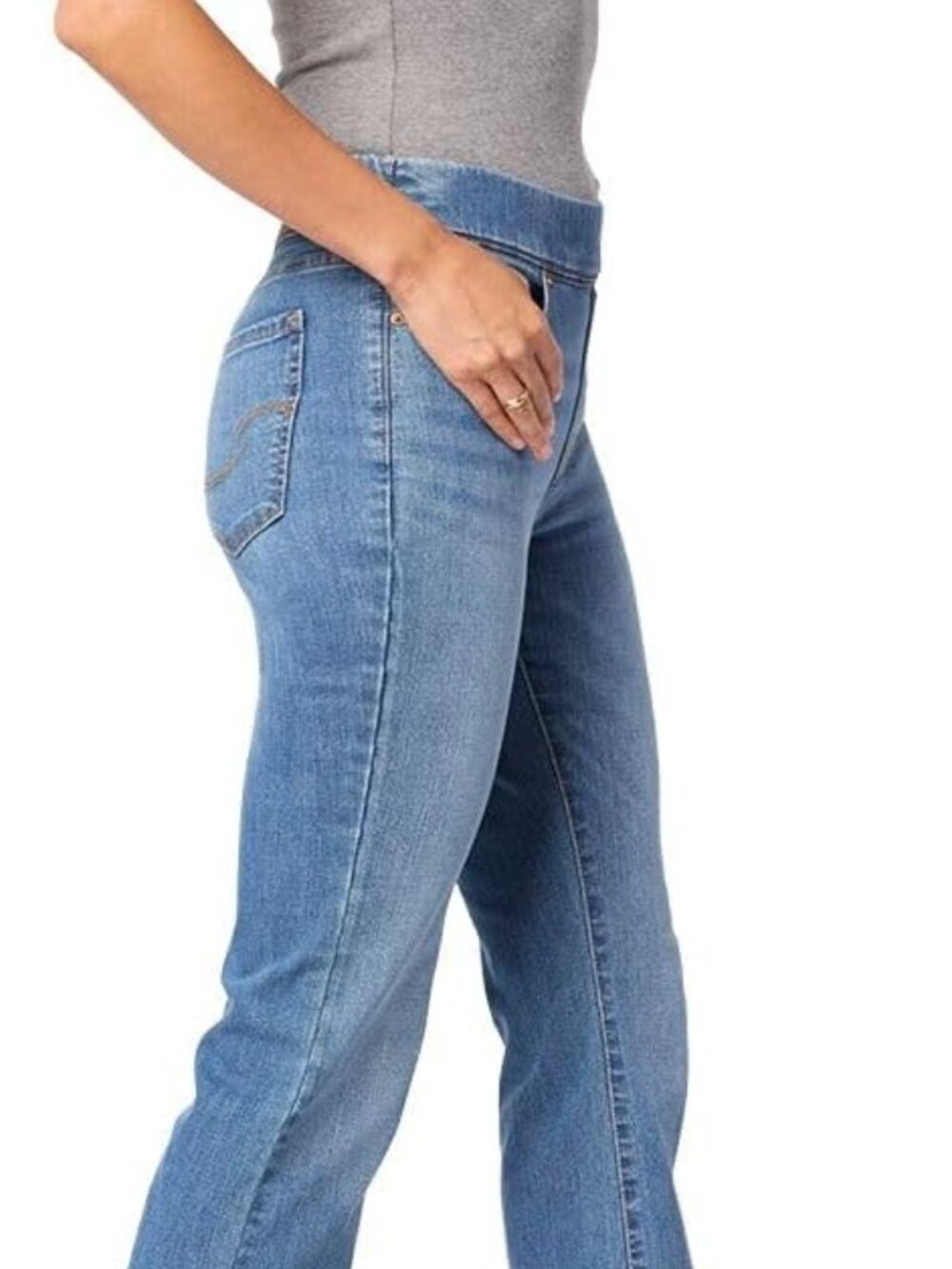 Levi Strauss Signature Gold Women's Totally Shaping Pull- On Bootcut Jeans Sz 6 - Picture 2 of 7